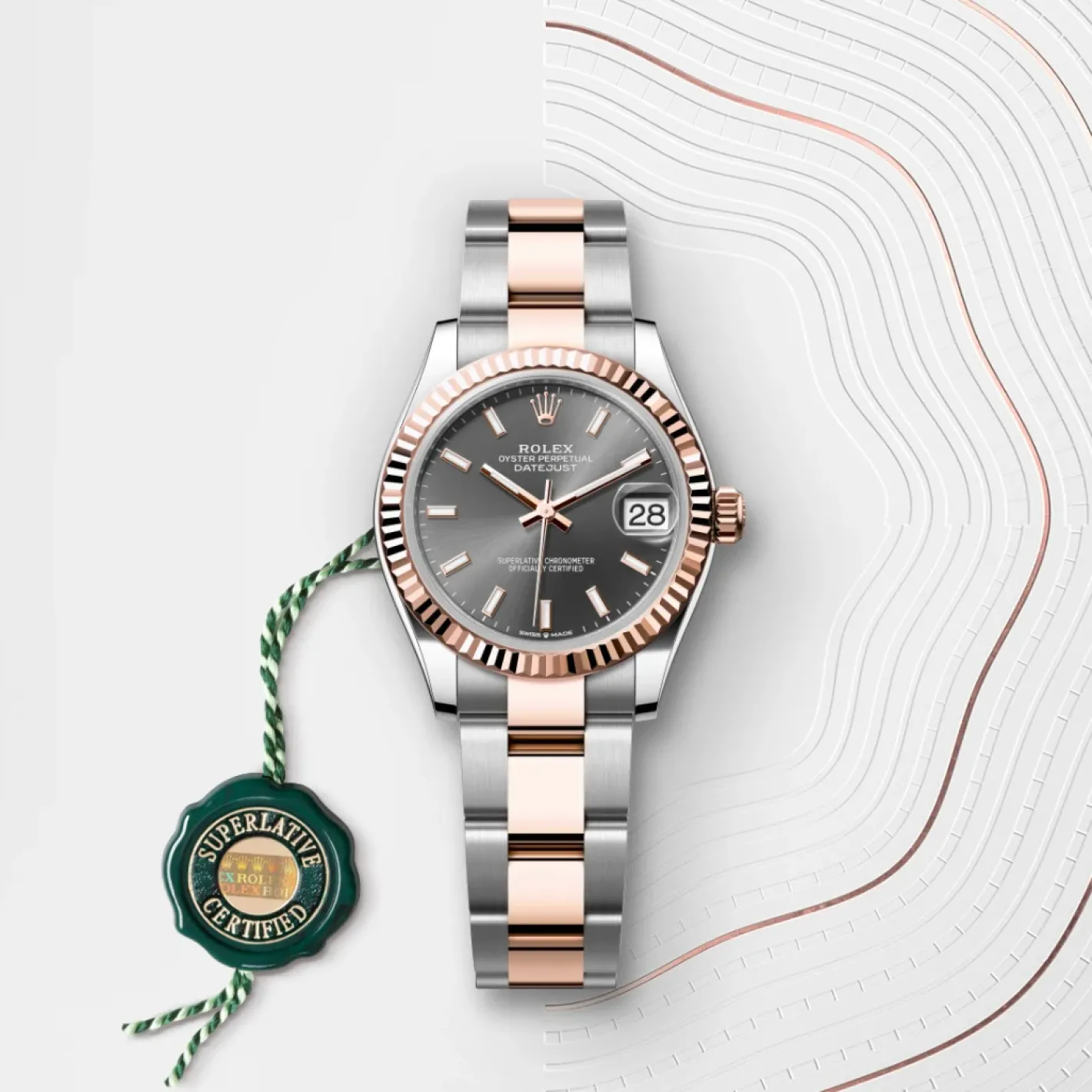 Rolex Datejust 31 Rolesor Everose —combinación de acero Oystersteel y oro Everose Sale