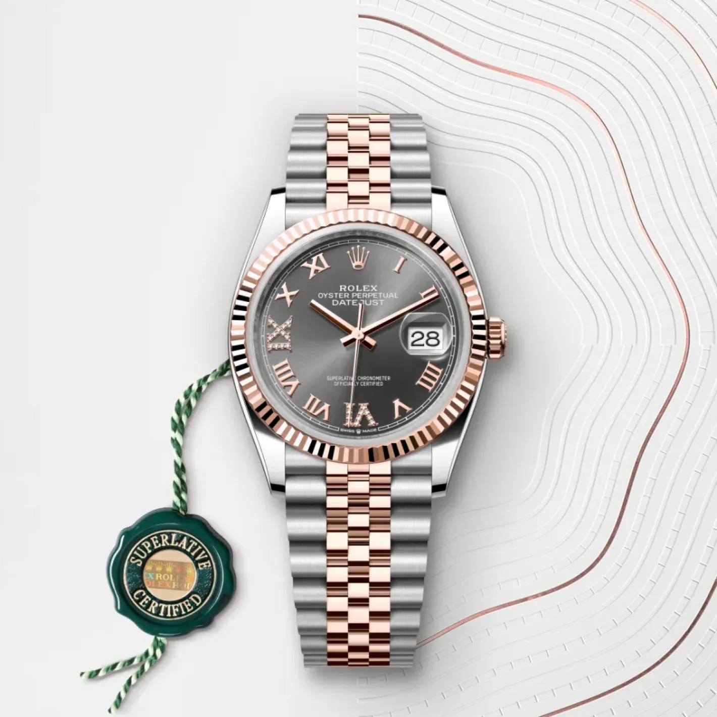 Rolex Datejust 36 Rolesor Everose —combinación de acero Oystersteel y oro Everose Discount