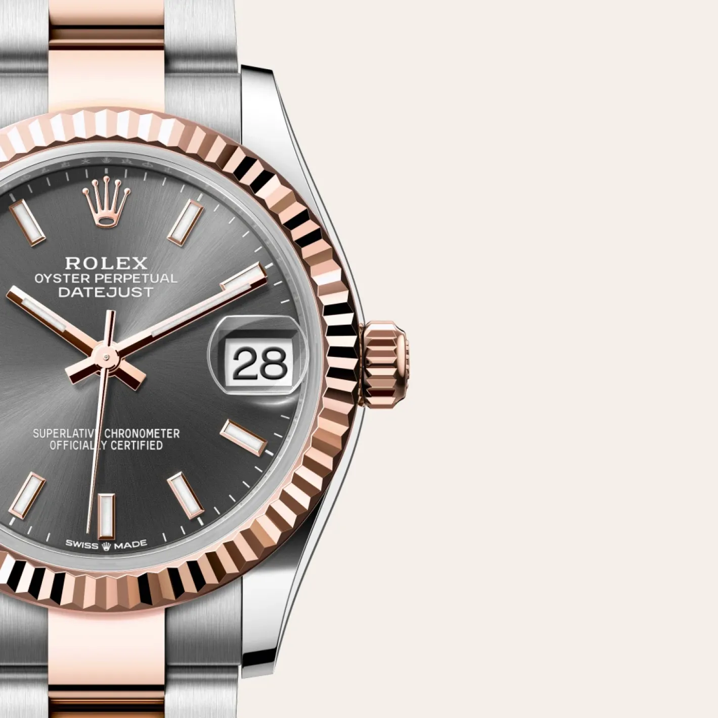 Rolex Datejust 31 Rolesor Everose —combinación de acero Oystersteel y oro Everose Sale