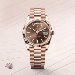 Rolex Day-Date 40 Oro Everose de 18 quilates Discount