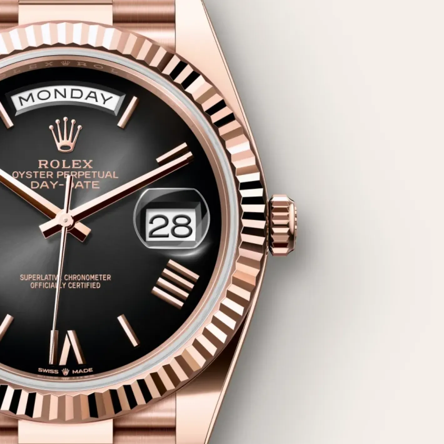 Rolex Day-Date 40 Oro Everose de 18 quilates Fashion