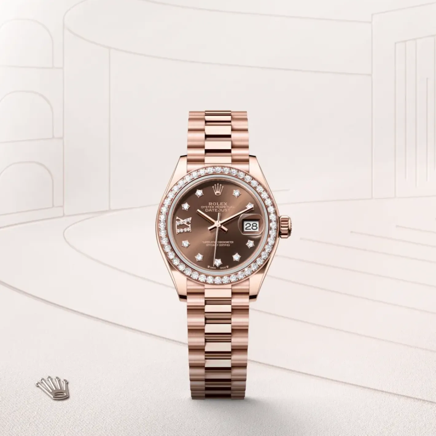 Rolex Lady-Datejust Oro Everose de 18 quilates Fashion