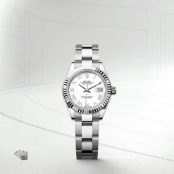 Rolex Lady-Datejust Rolesor blanco —combinación de acero Oystersteel y oro blanco New