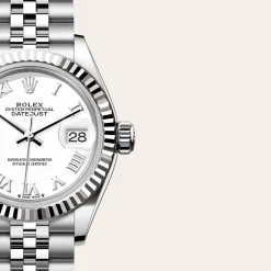 Rolex Lady-Datejust Rolesor blanco —combinación de acero Oystersteel y oro blanco Hot