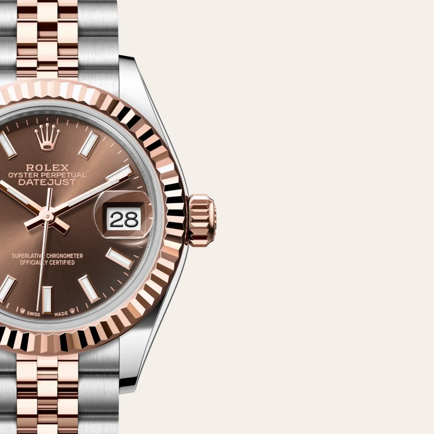 Rolex Lady-Datejust Rolesor Everose —combinación de acero Oystersteel y oro Everose Hot
