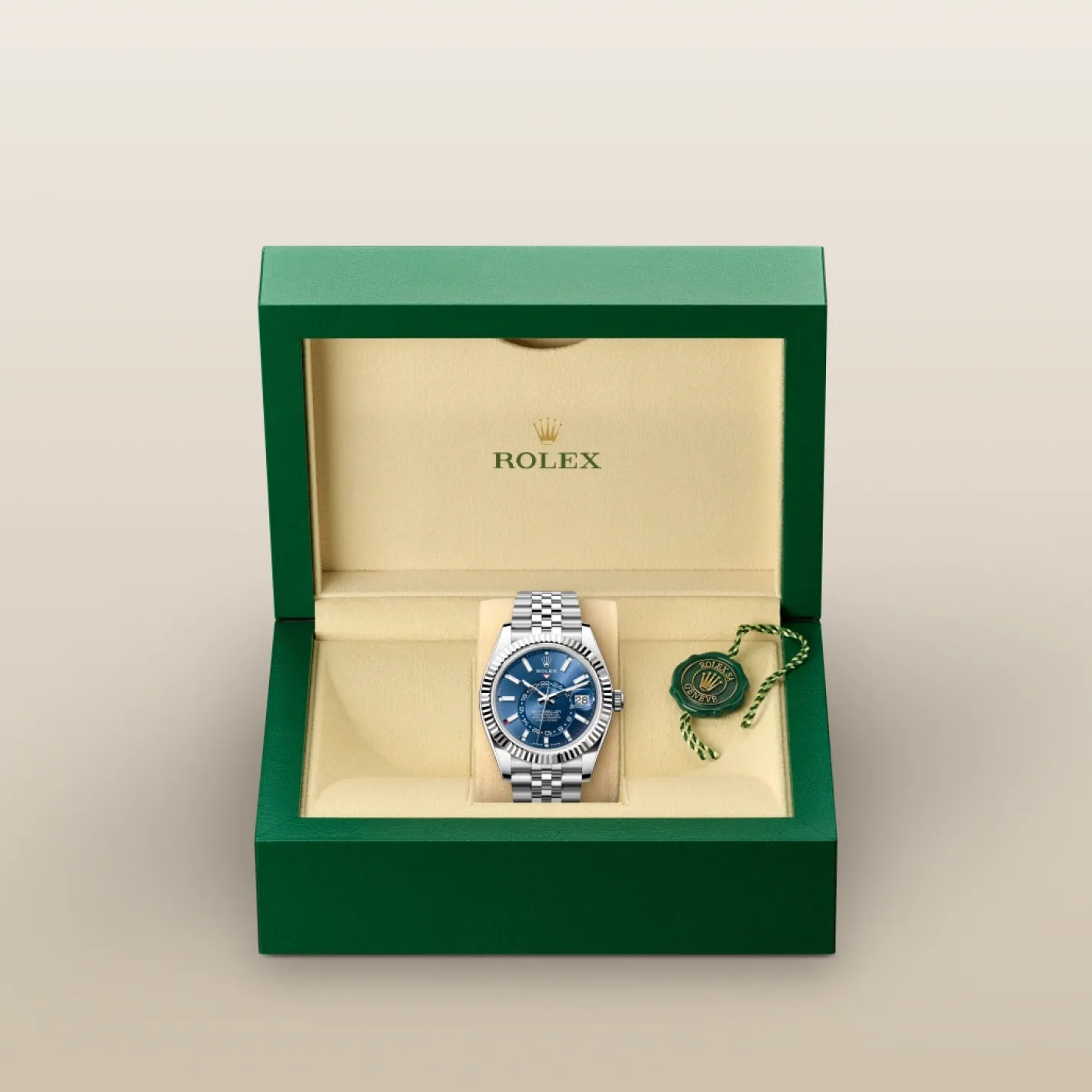 Rolex Sky-Dweller Rolesor blanco —combinación de acero Oystersteel y oro blanco Fashion
