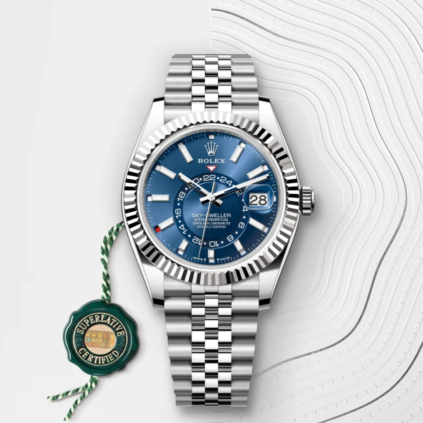 Rolex Sky-Dweller Rolesor blanco —combinación de acero Oystersteel y oro blanco Fashion