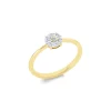 Cristina Wish Sortija en oro amarillo con diamantes en talla brillante y marquise Discount