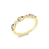 Cristina Wish Sortija en oro amarillo con diamantes y zafiros Best