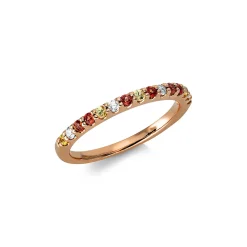 Cristina Wish Sortija en oro rosa con diamantes y zafiros Best