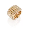 Perodri Sortija de Oro Amarillo facetado y diamantes en talla brillante Best