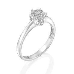 Perodri Sortija de Oro Blanco Outlet
