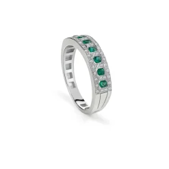 Damiani Sortija de oro blanco Belle Époque Clearance