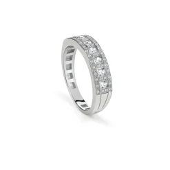 Damiani Sortija de oro blanco Belle Époque Discount
