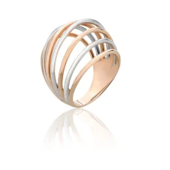 Perodri Sortija de Oro Blanco y Oro Rosa Outlet