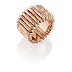 Perodri Sortija de oro rosa facetado Clearance