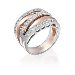 Perodri Sortija Oro Blanco y Oro Rosa Discount